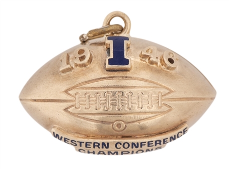 1946 Illinois Football "Western Conference Champions" 10K Gold Championship Award Presented to Alex Agase (Agase Family LOA)